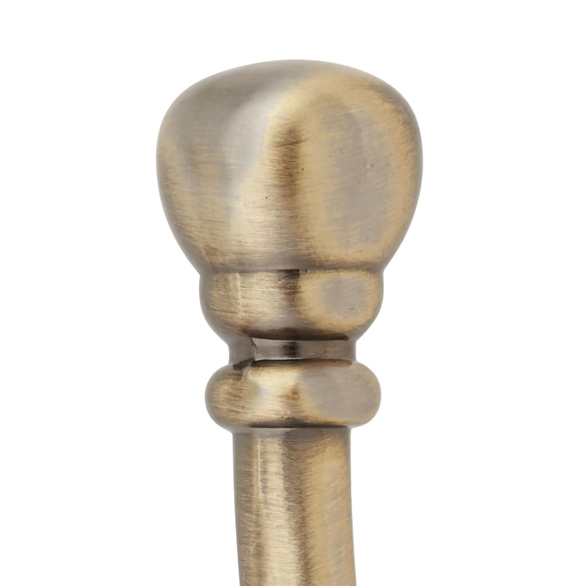 Diecast Ball End Single Hat & Coat Hook - 130 x 35mm - Antique Brass - view 3
