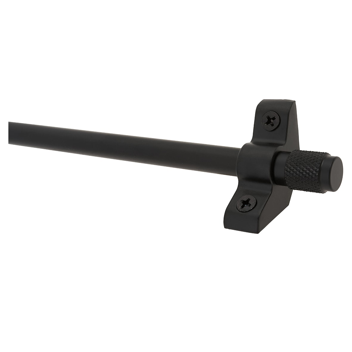 Stair Rod with Knurled Finials - 900mm Length - Matt Black - view 2