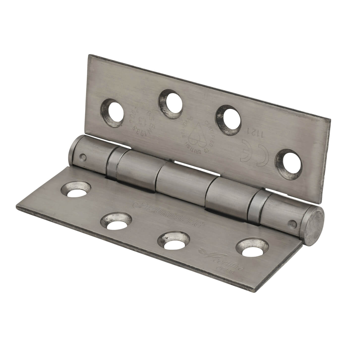 Twin Ball Bearing Grade 13 Butt Fire Door Hinge - 102 x 76 x 3mm - 316 Sat Stainless - Pair - view 3