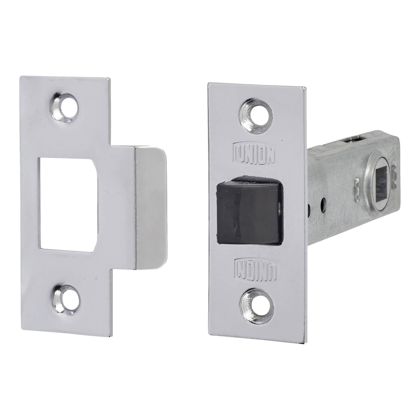 2648 Tubular Mortice Latch - 80mm Case - 57mm Backset - Square - Silver Enamel - view 2