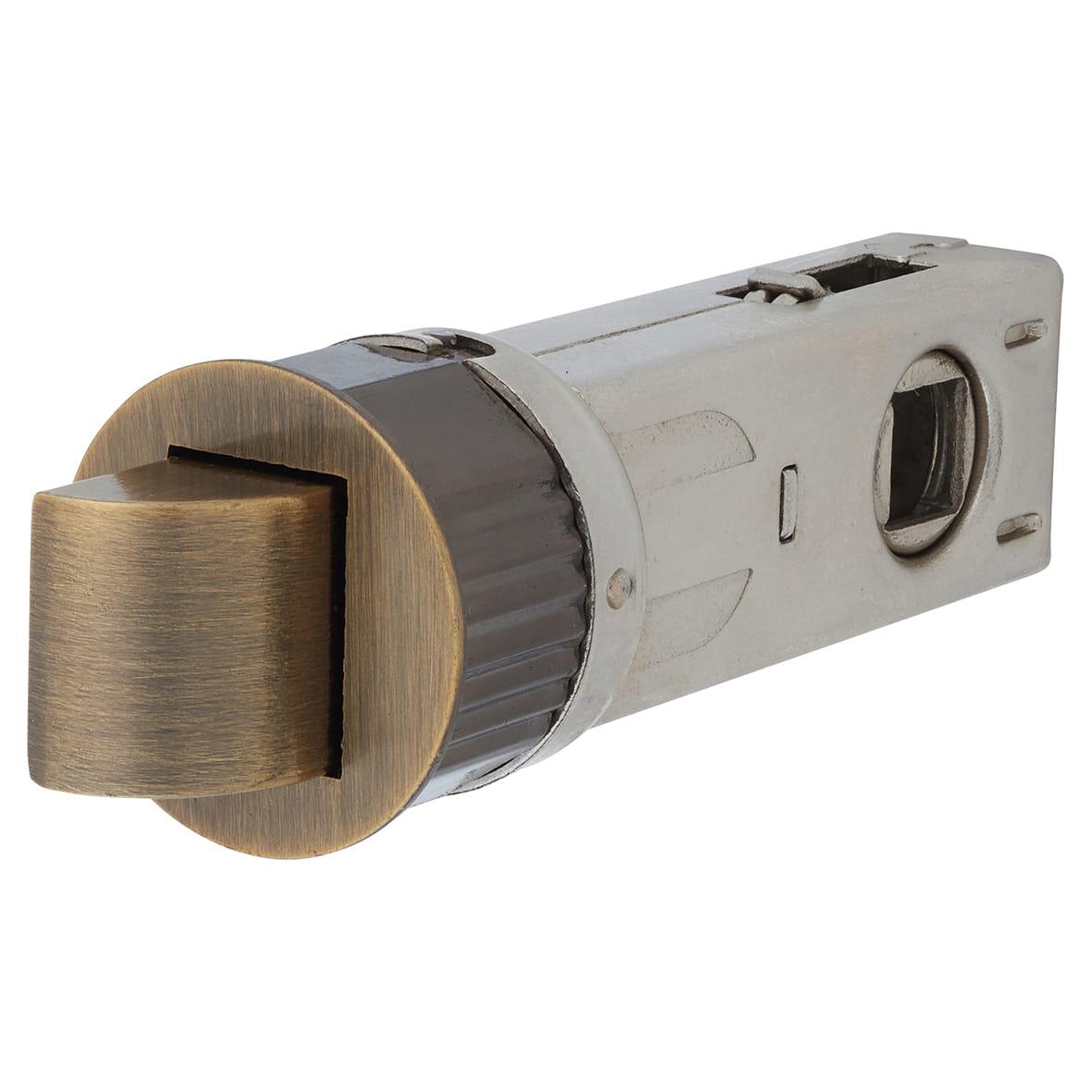 Quick Latch Passage Tubular Latch - 71mm Case - 57mm Backset - Round - Antique Brass - view 2