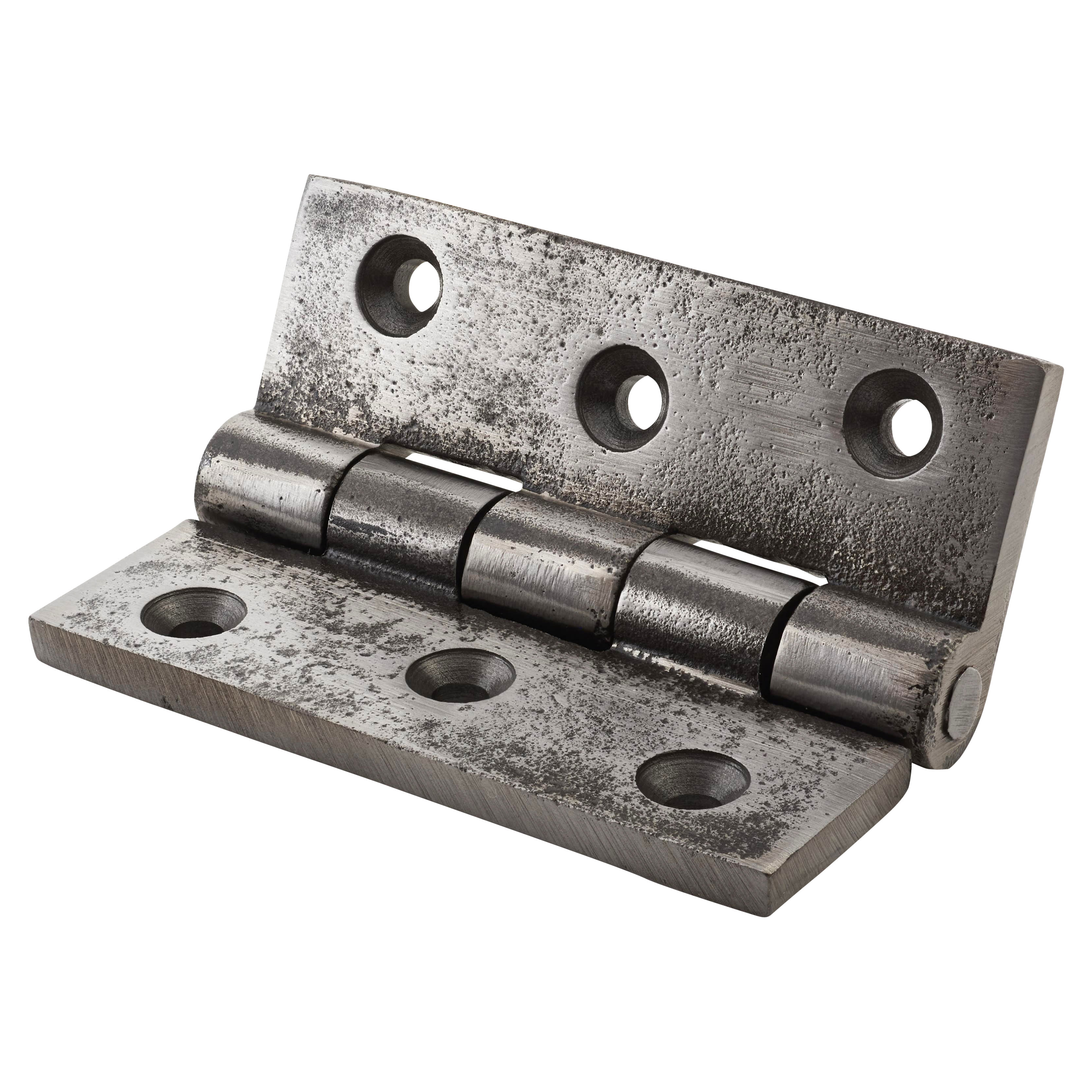 Cast Iron Butt Door Hinge - 75 x 50 x 4.5mm - Polished Iron - Pair - view 2
