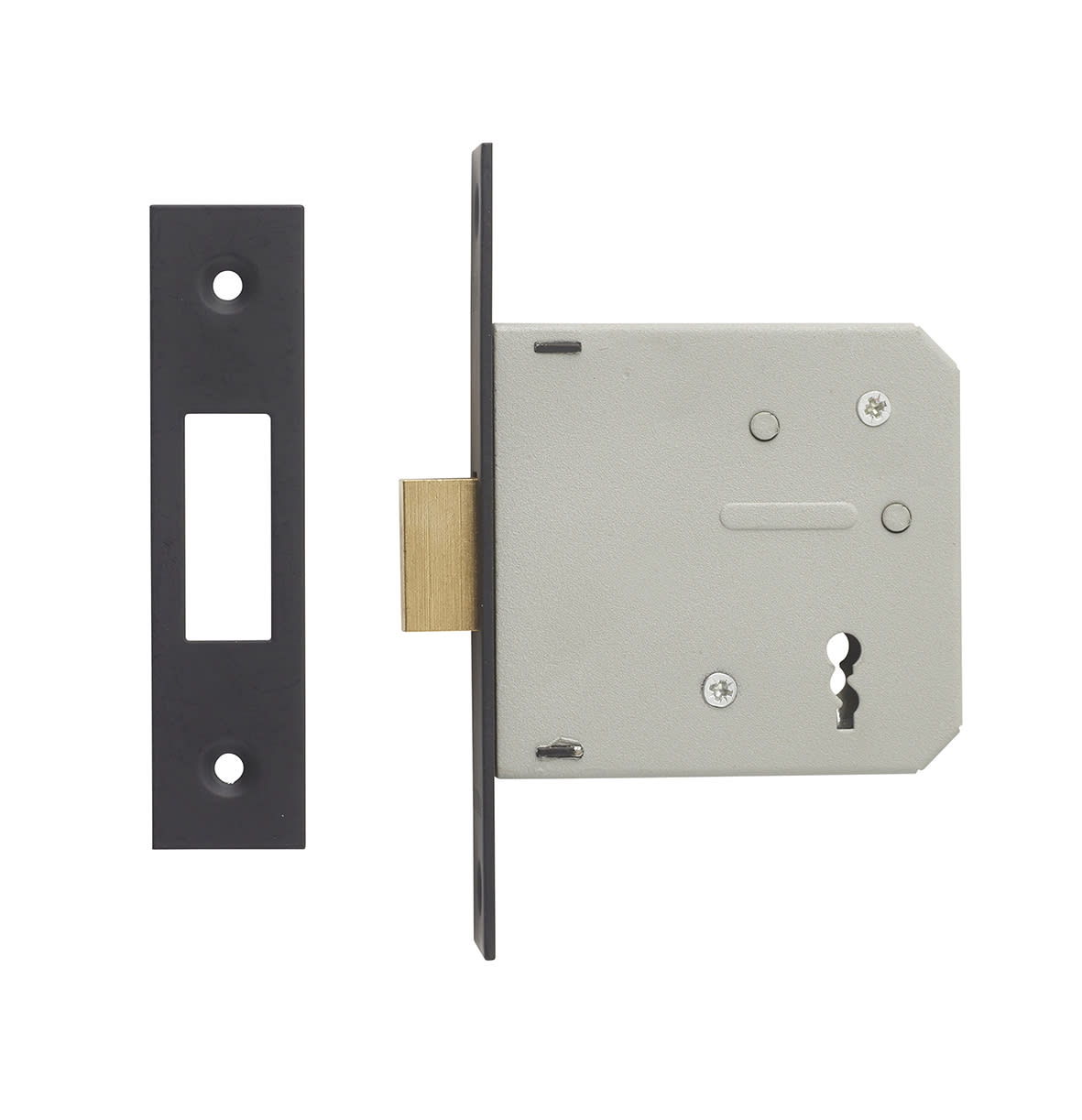 3 Lever Deadlock - 76mm Case - 56mm Backset - Matt Black - view 3