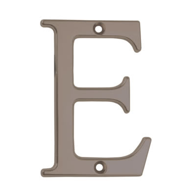 76mm Screw Fix Door Letter - E - Bright Bronze - view 2