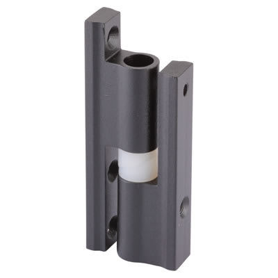 Pro Self Closing Cubicle Hinge - 17-21mm Panels - Black Fine Textured - view 2