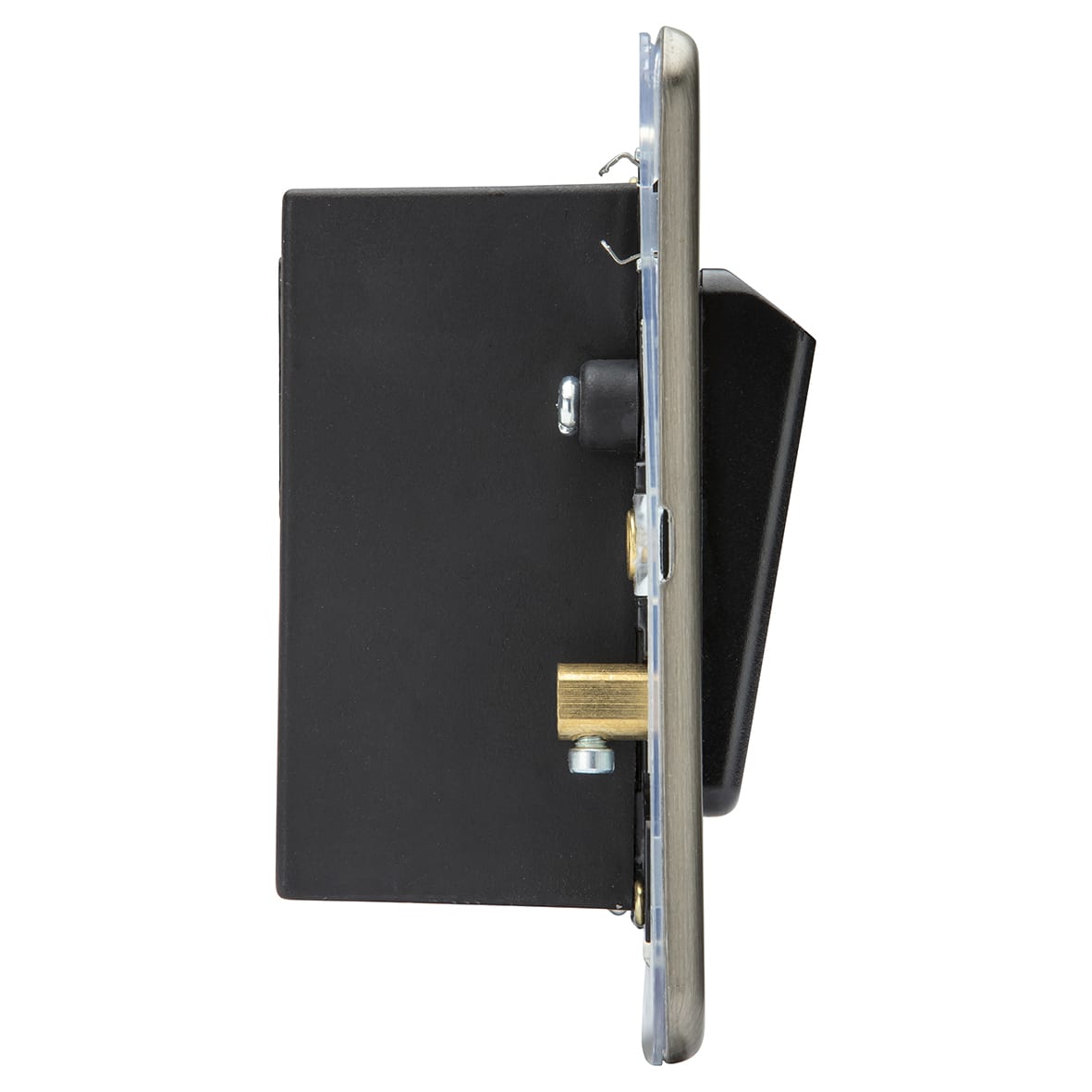 32A 1 Gang Screwless Flat Plate Key Card Switch - Antique Brass - view 2