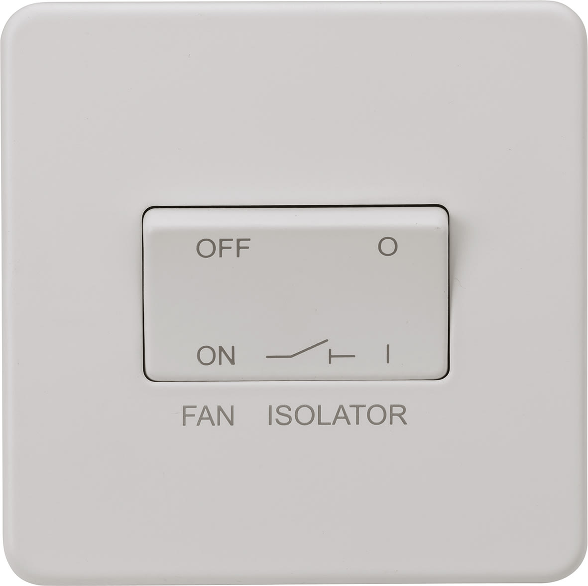 10AX 1 Gang Triple Pole Fan Isolator Switch - Matt White - view 4