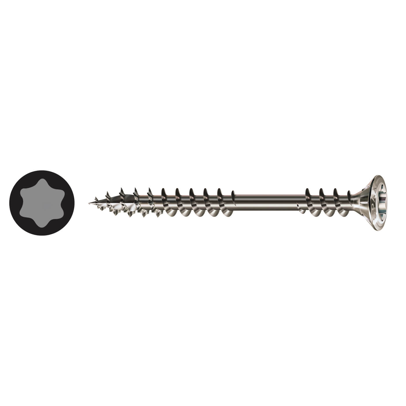 T-Star Plus Facade Torx Countersunk Wood Screws - 4.5 x 50mm - A2 Stainless Steel - Pack of 200 - view 2