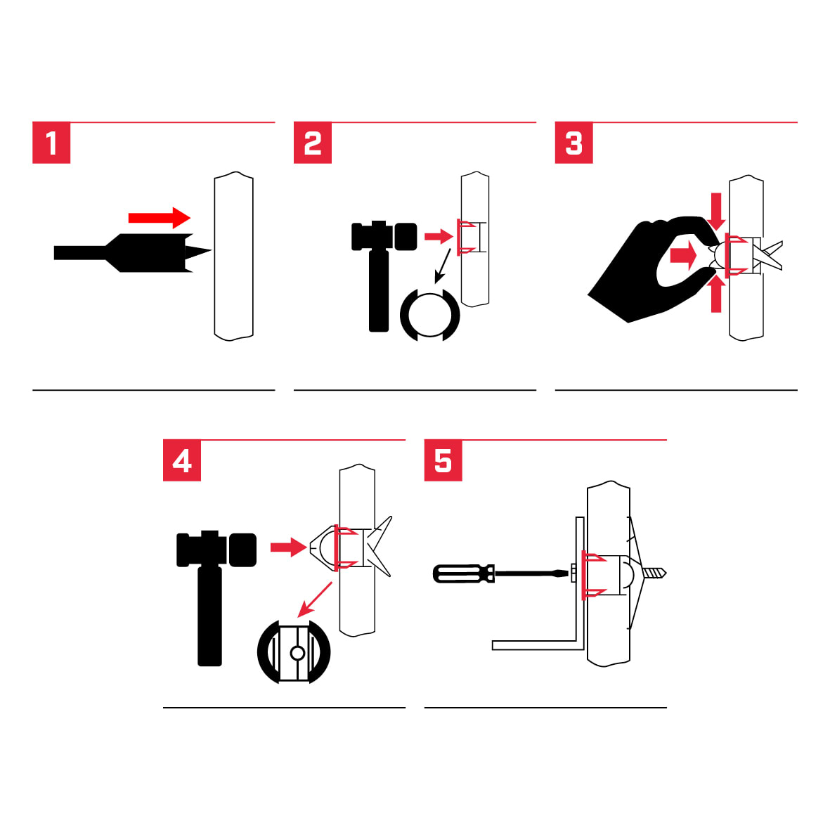 Universal Heavy Duty Plasterboard Fixings - 5 x 20mm - Pack of 24 - view 2