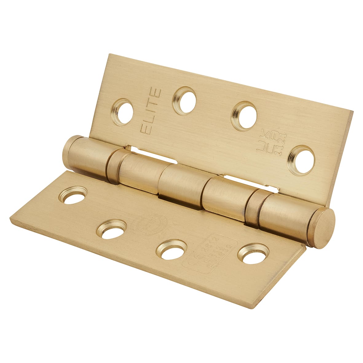 Twin Ball Bearing Grade 13 Butt Fire Door Hinge - 100 x 76 x 3mm - Satin Brass - Pair - view 2
