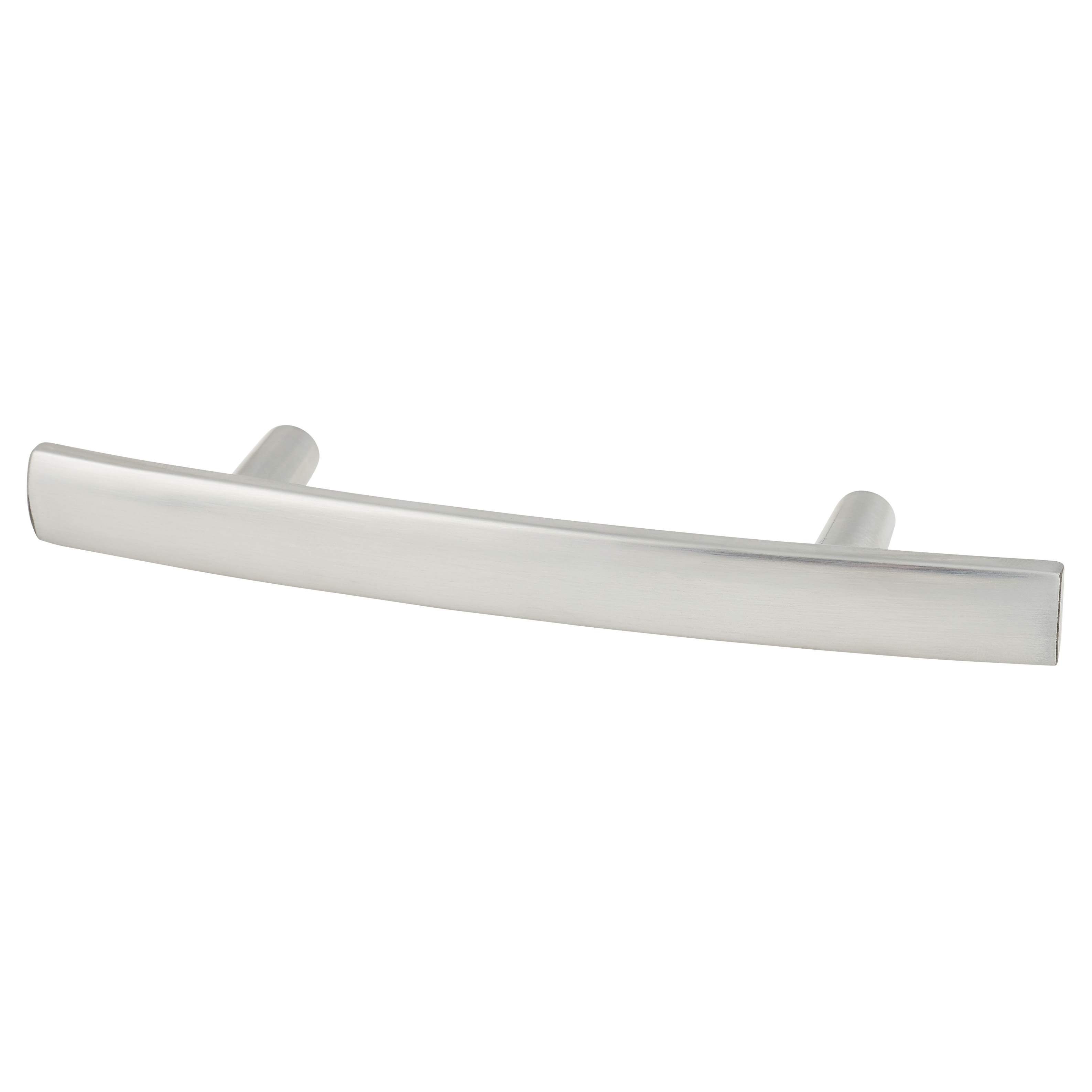 14mm Curved T-Bar Cabinet Pull Handle - 76mm Centres - Satin Chrome - view 2