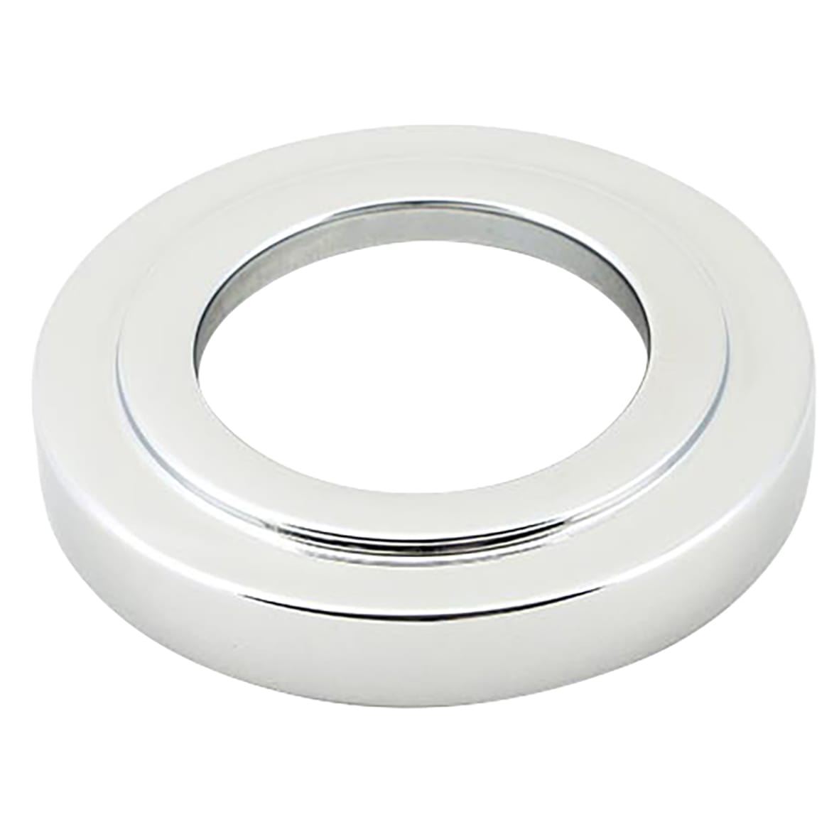 Polished Chrome Door Handles on Round Art Deco Rose - Newbury Range - view 3