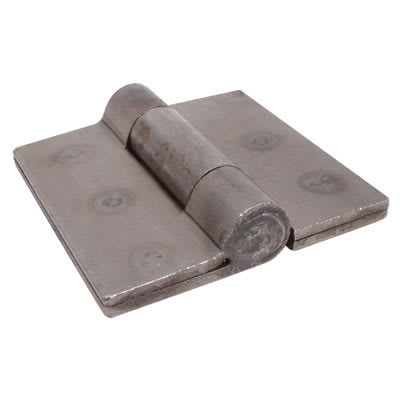 Heavy Duty Welded Double Flap Hinge - 75 x 75mm - Self Colour Steel - Pair - view 2