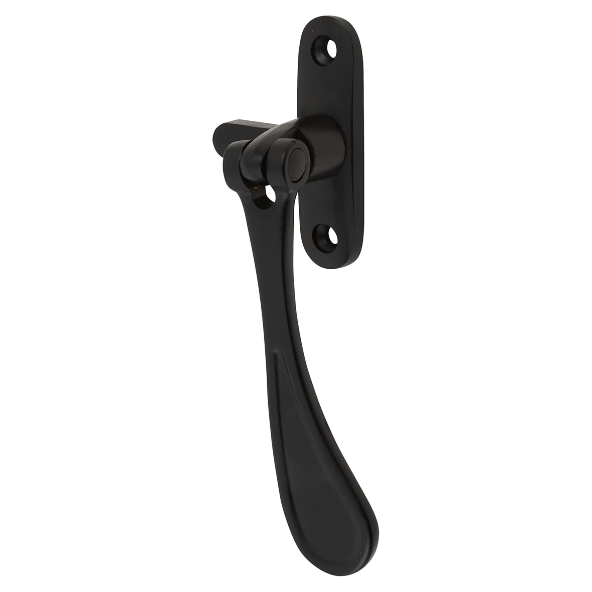Victorian Mortice & Hook Plate Casement Window Fastener - Reversible - Matt Black - view 4