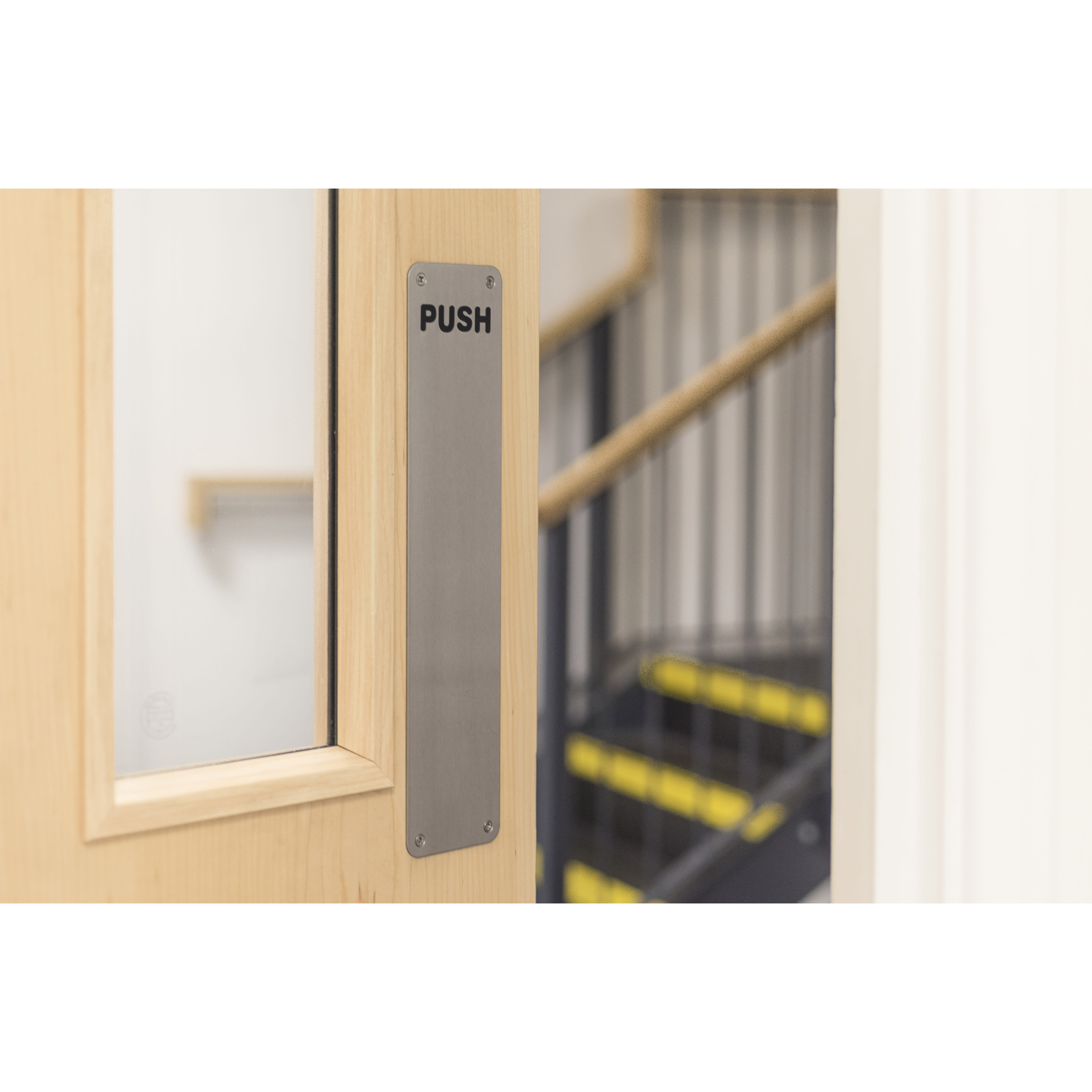 Stainless Steel Finger Plate - Push - 350 x 75 x 1.5mm - Satin - view 3