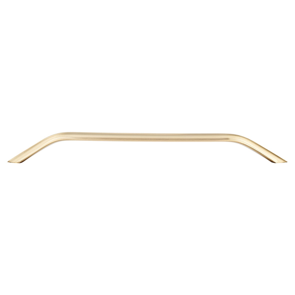 Virgo Bow Cabinet Pull Handle - 224mm Centres - Satin Brass - view 2