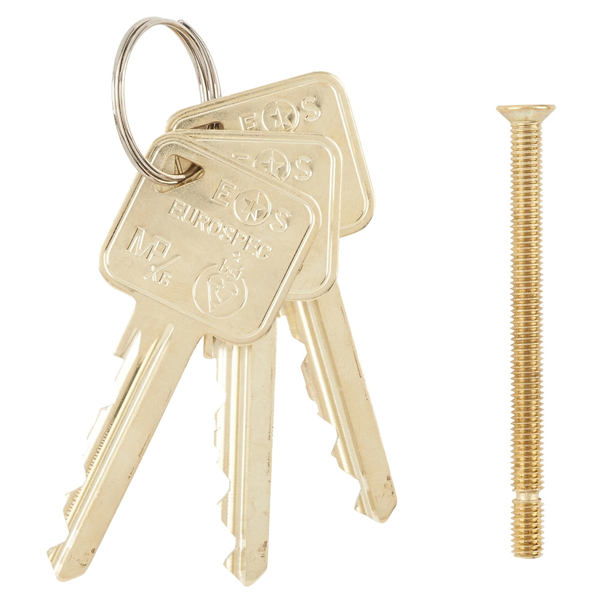 1 Star 6 Pin 46mm Euro Single Cylinder - 36 + 10mm - Satin Brass - Keyed to Differ - view 3