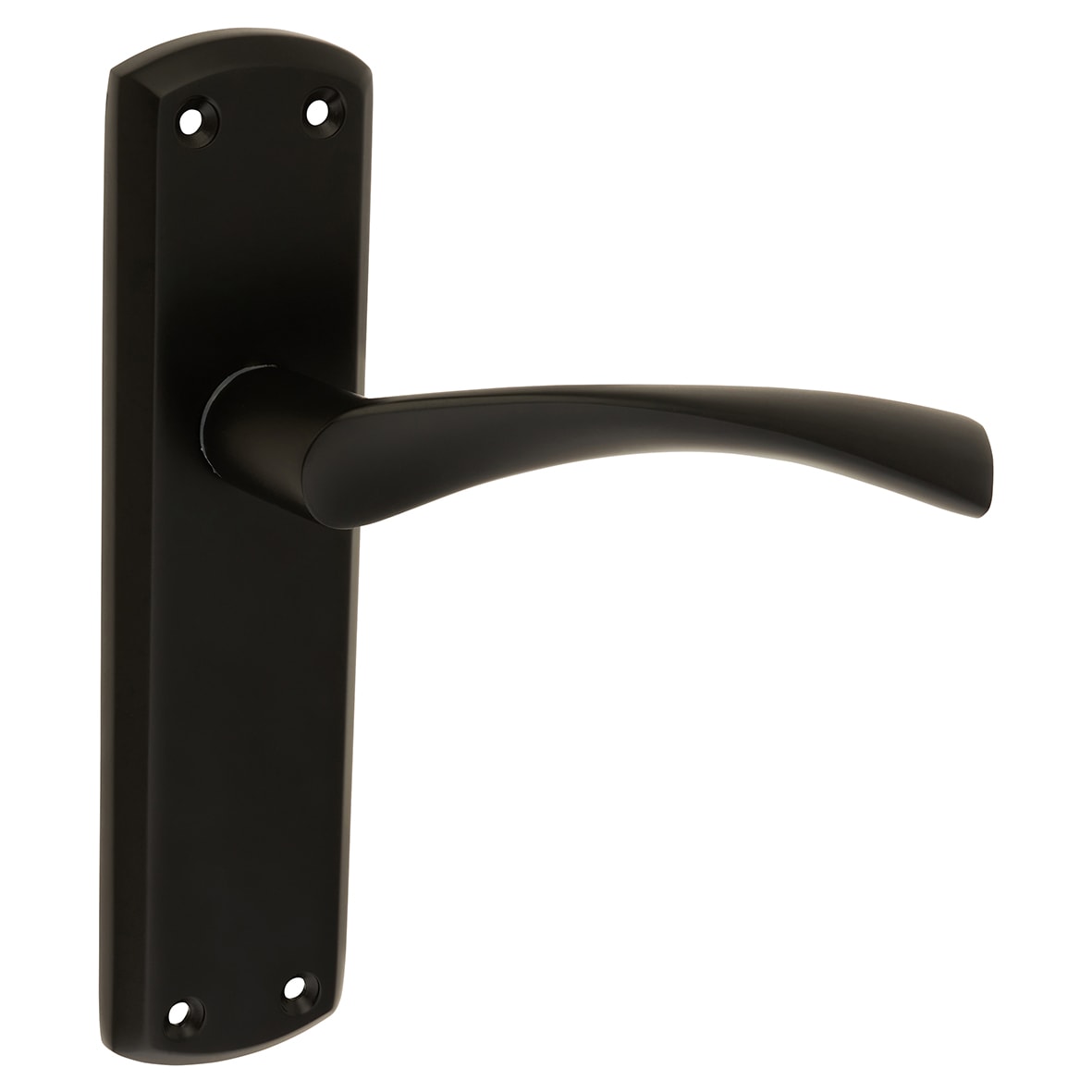 Matt Black Latch Door Handles - Monza Range - 175 x 45mm - view 2