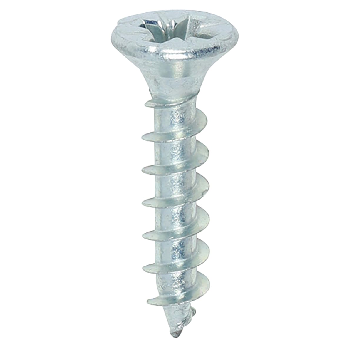 Solo Chippy Pozi Countersunk Wood Screws - 4.0 x 20mm - Zinc Plated - Pack of 200 - view 3