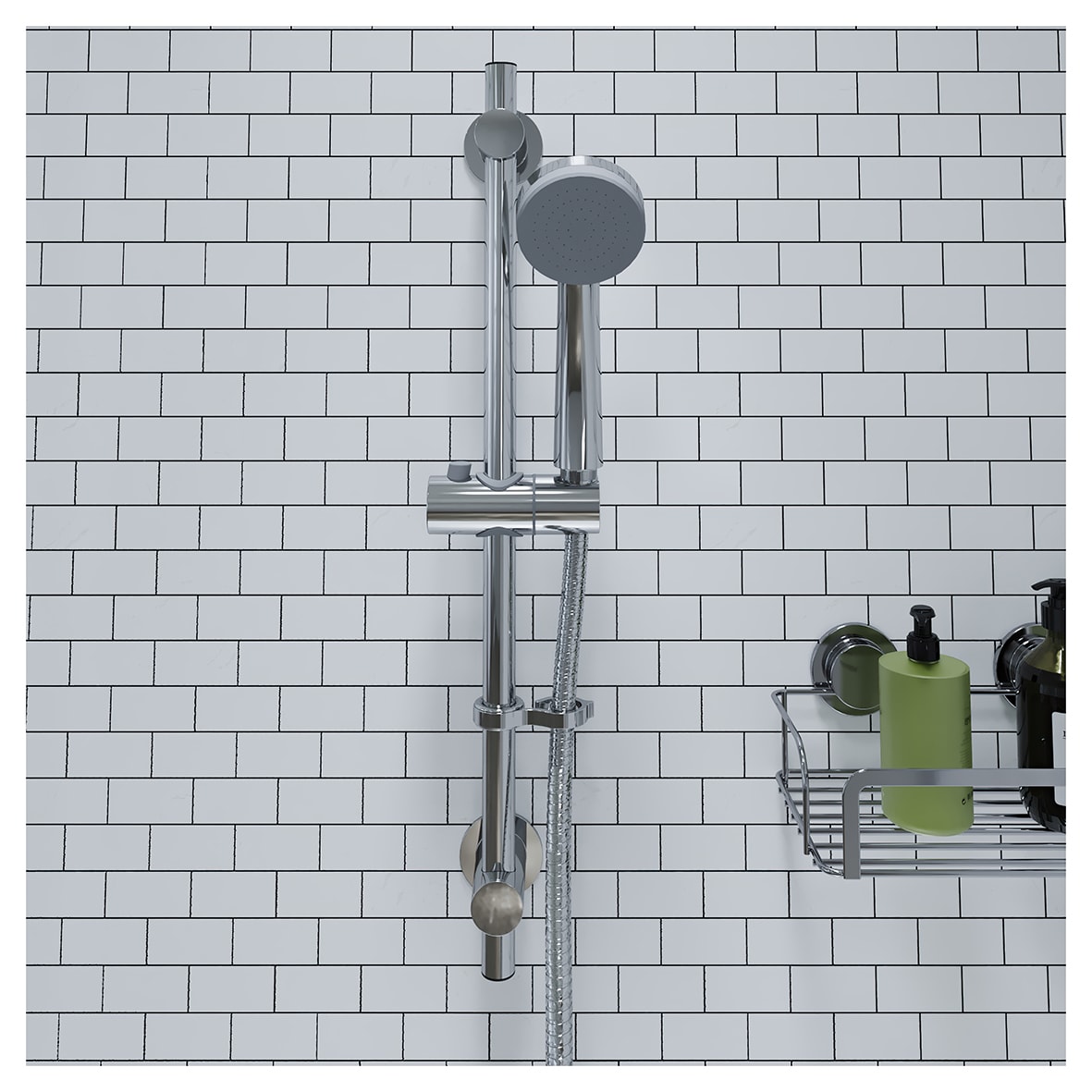 Presion Single Spray Shower Kit - Chrome - view 4