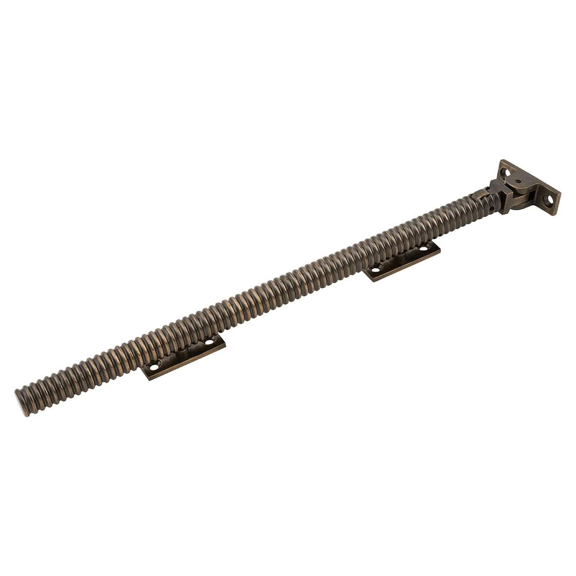 Iris Reeded Casement Window Stay - 10"/250mm Length - Antique Brass - view 2