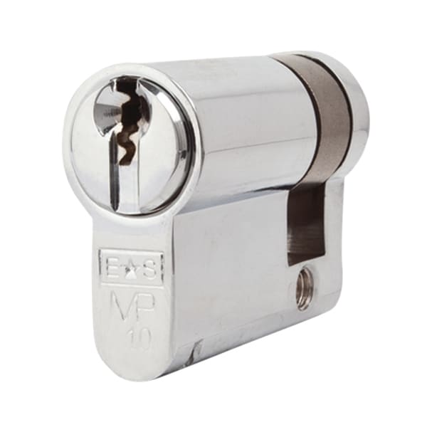 10 Pin 42mm Euro Single Cylinder - 32 + 10mm - Polished Chrome - Master Keyed - view 2