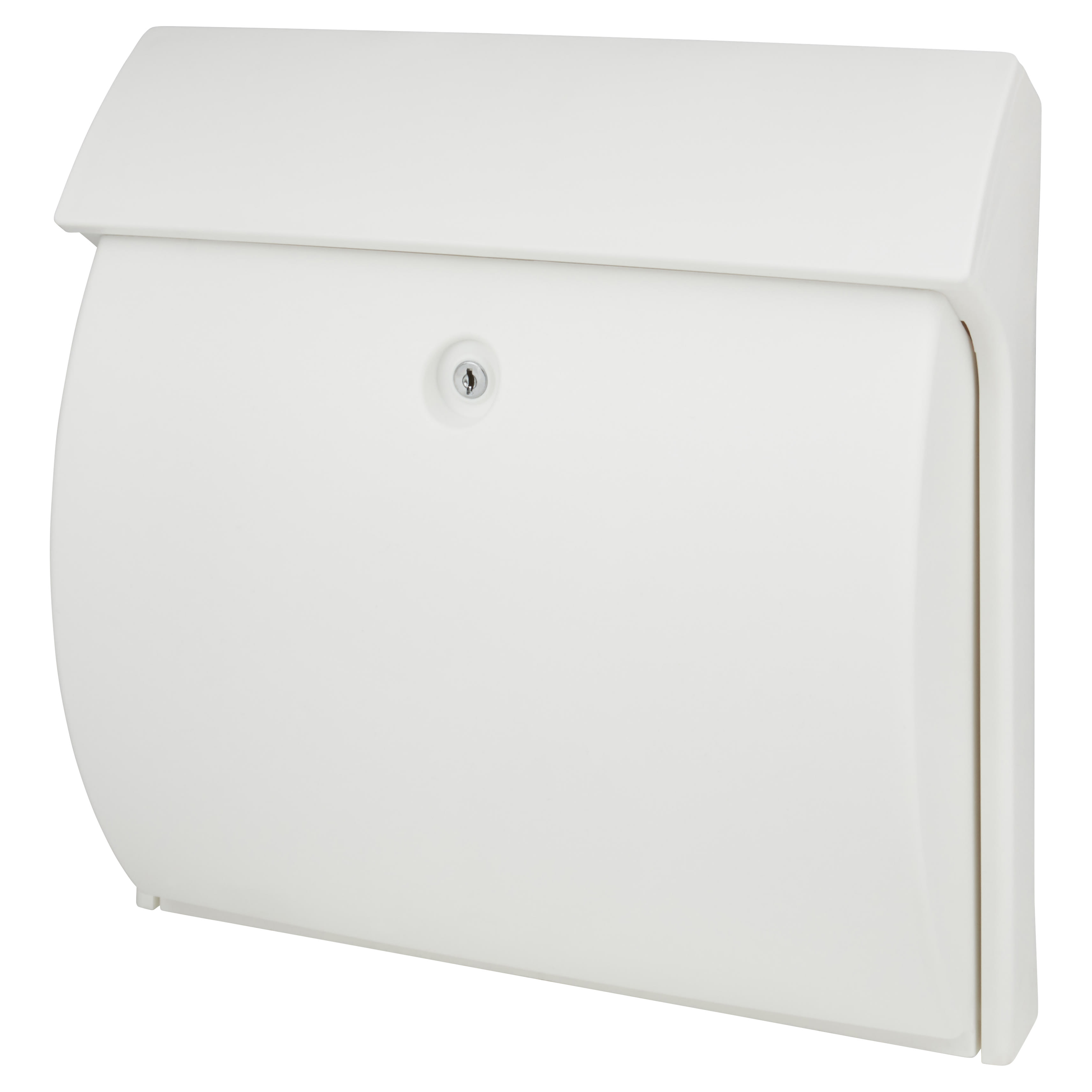 Classic Plastic Postbox - 375 x 384 x 145mm - White - view 2