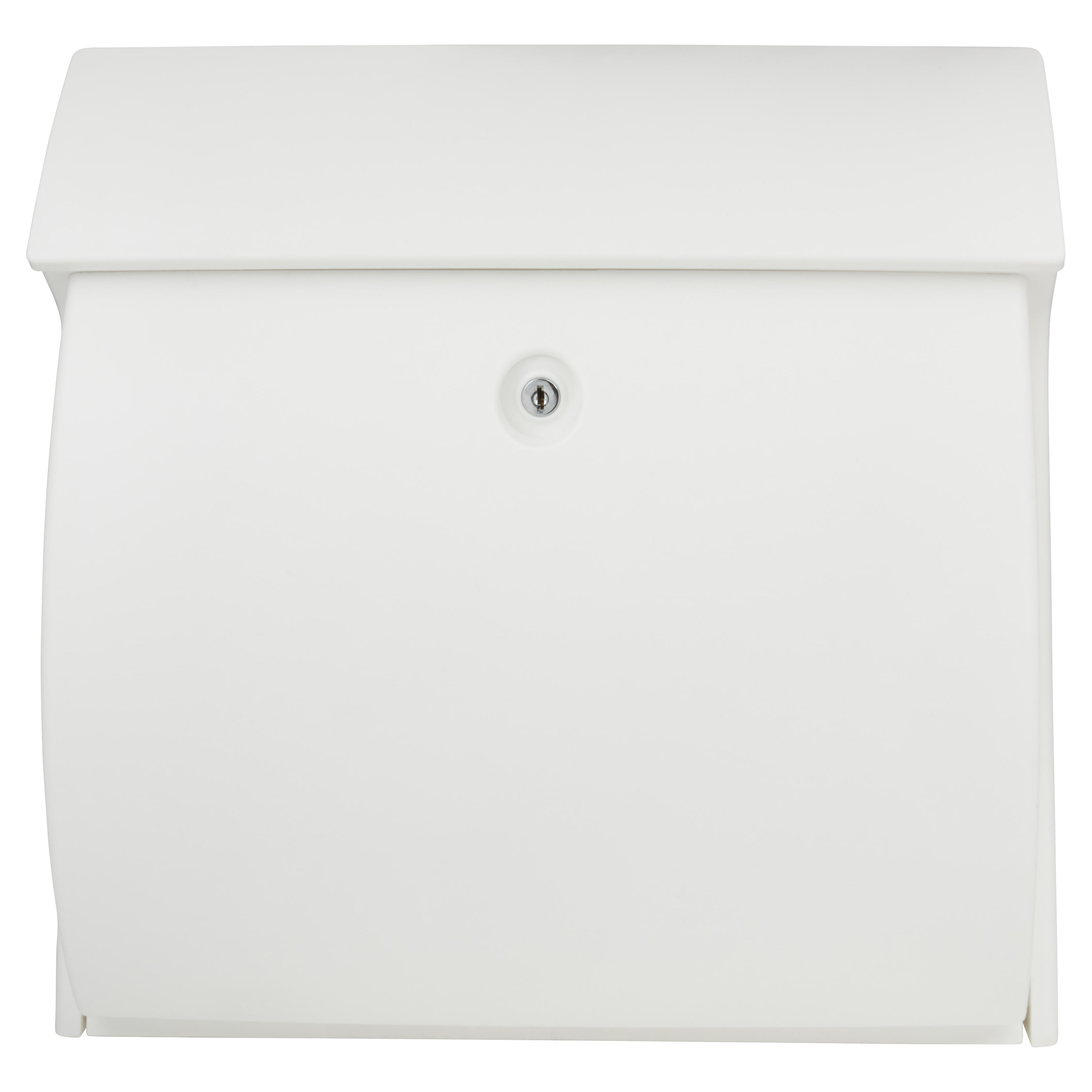 Classic Plastic Postbox - 375 x 384 x 145mm - White - view 5