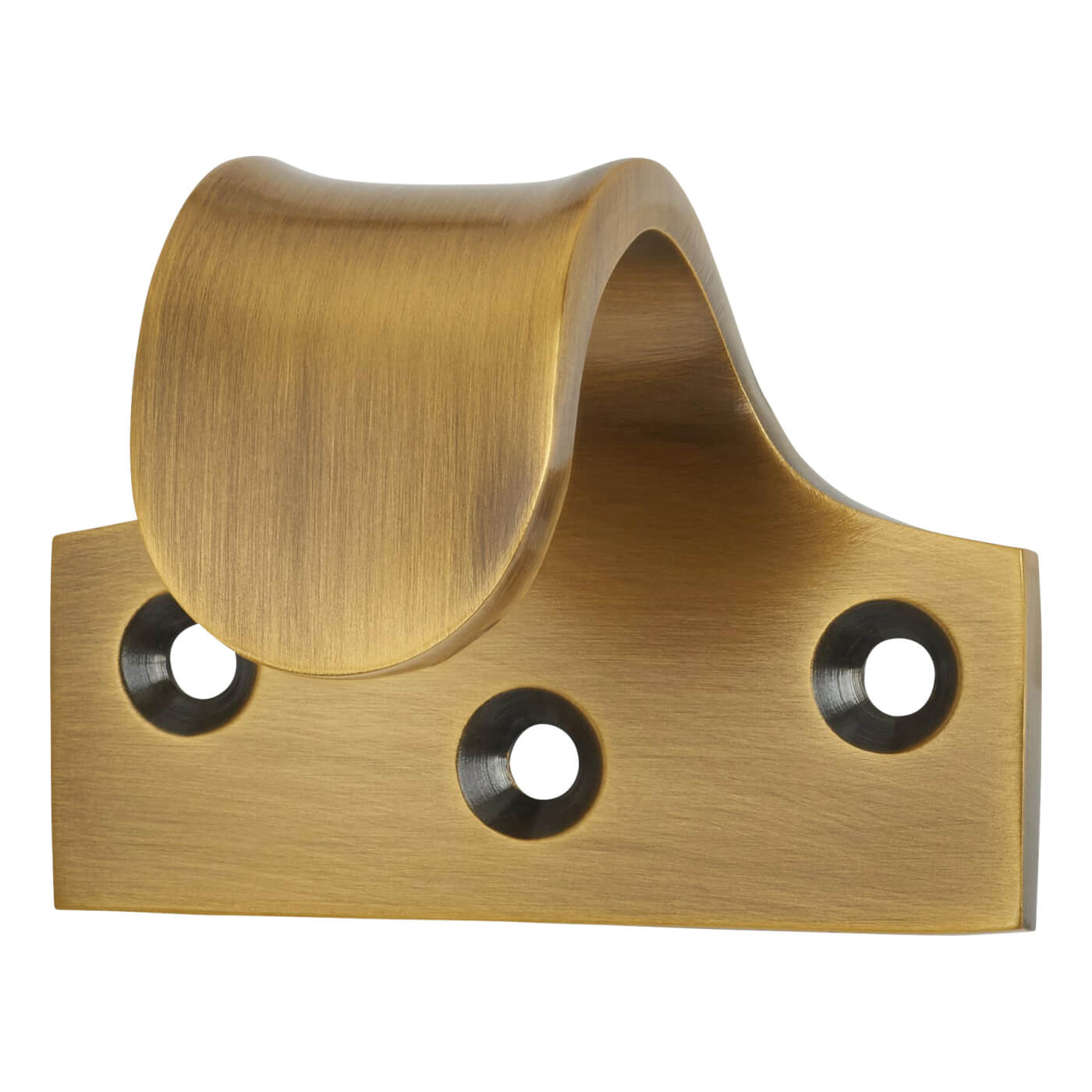 Marcus Heavy Duty Sash Window Finger Lift - 55 x 40mm - Antique Brass - view 2