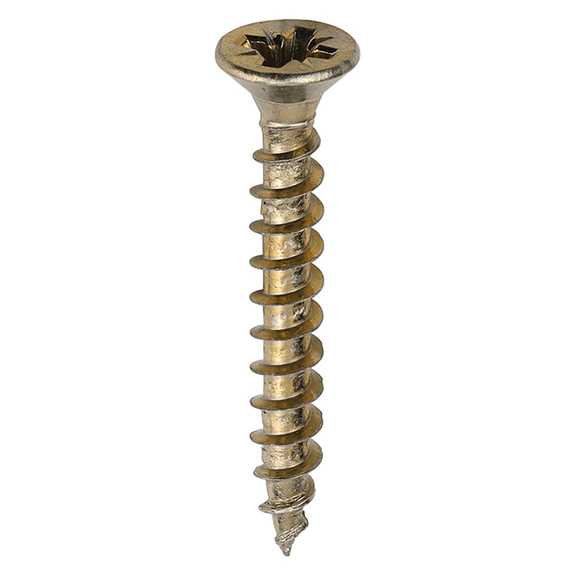 Solo Chippy Pozi Countersunk Wood Screws - 4.0 x 30mm - Yellow Zinc - Pack of 200 - view 3