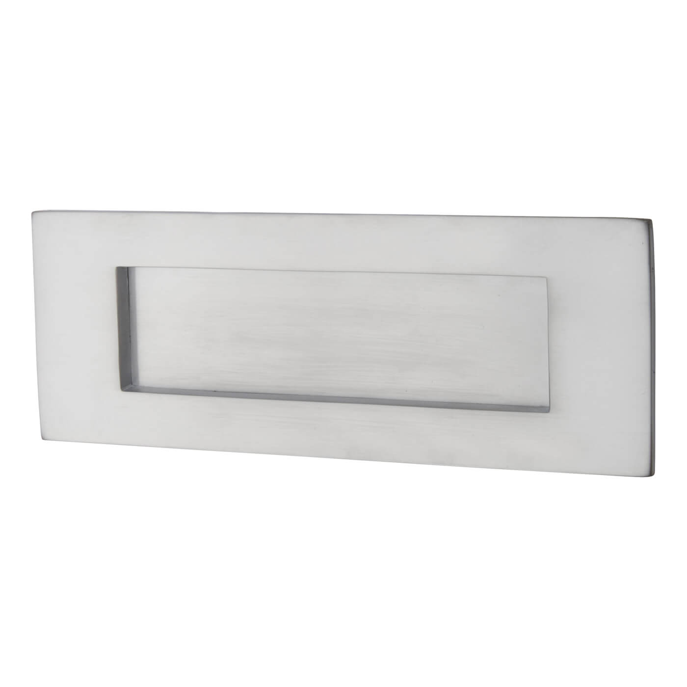 Letter Plate - 205 x 75mm - Satin Chrome - view 2