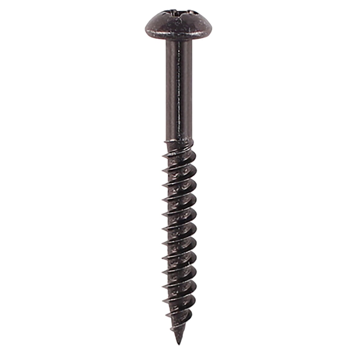 Blackjax Pozi Round Head Wood Screws - 8 x 1 1/4" - Exterior Black Organic - Pack of 200 - view 2