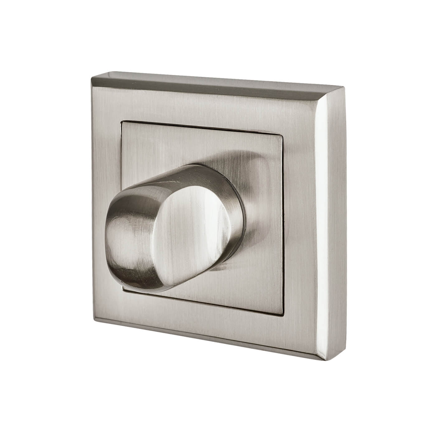 Square Bathroom Turn & Release - 52mm Diameter - Satin Nickel - view 3