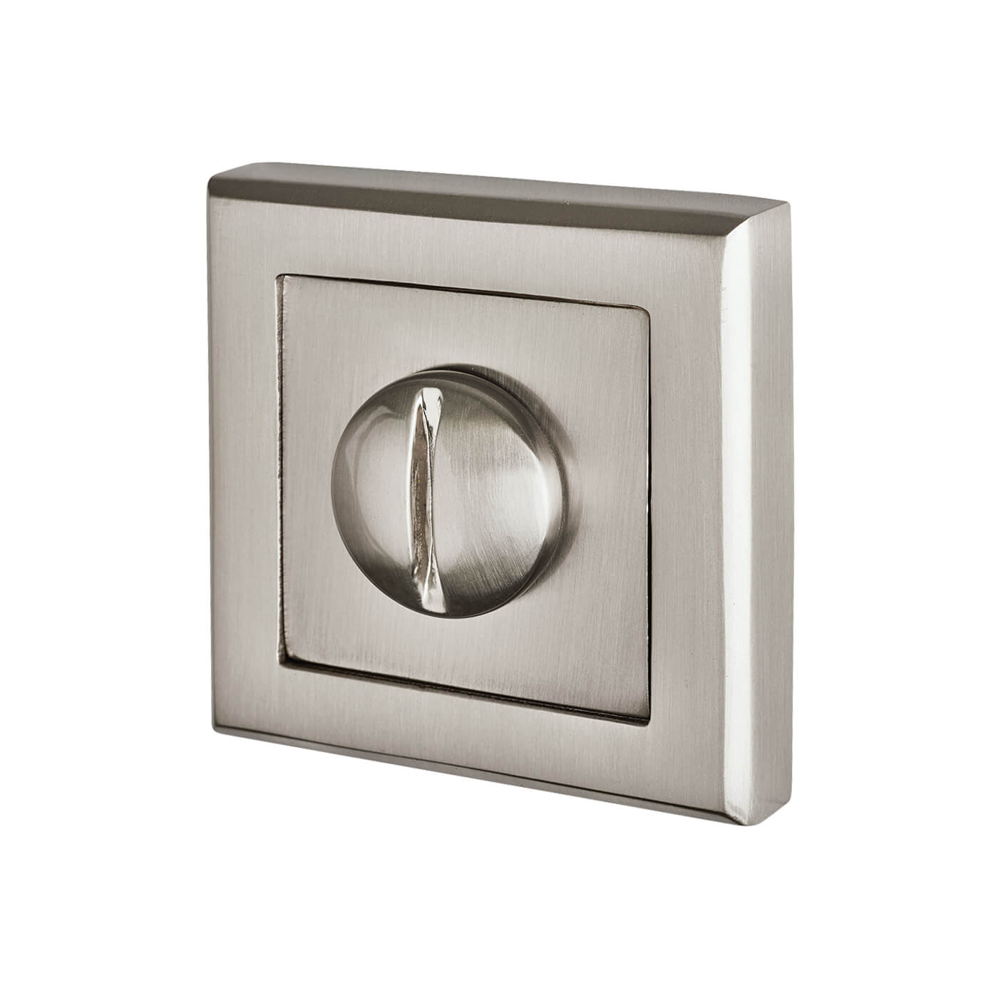 Square Bathroom Turn & Release - 52mm Diameter - Satin Nickel - view 4
