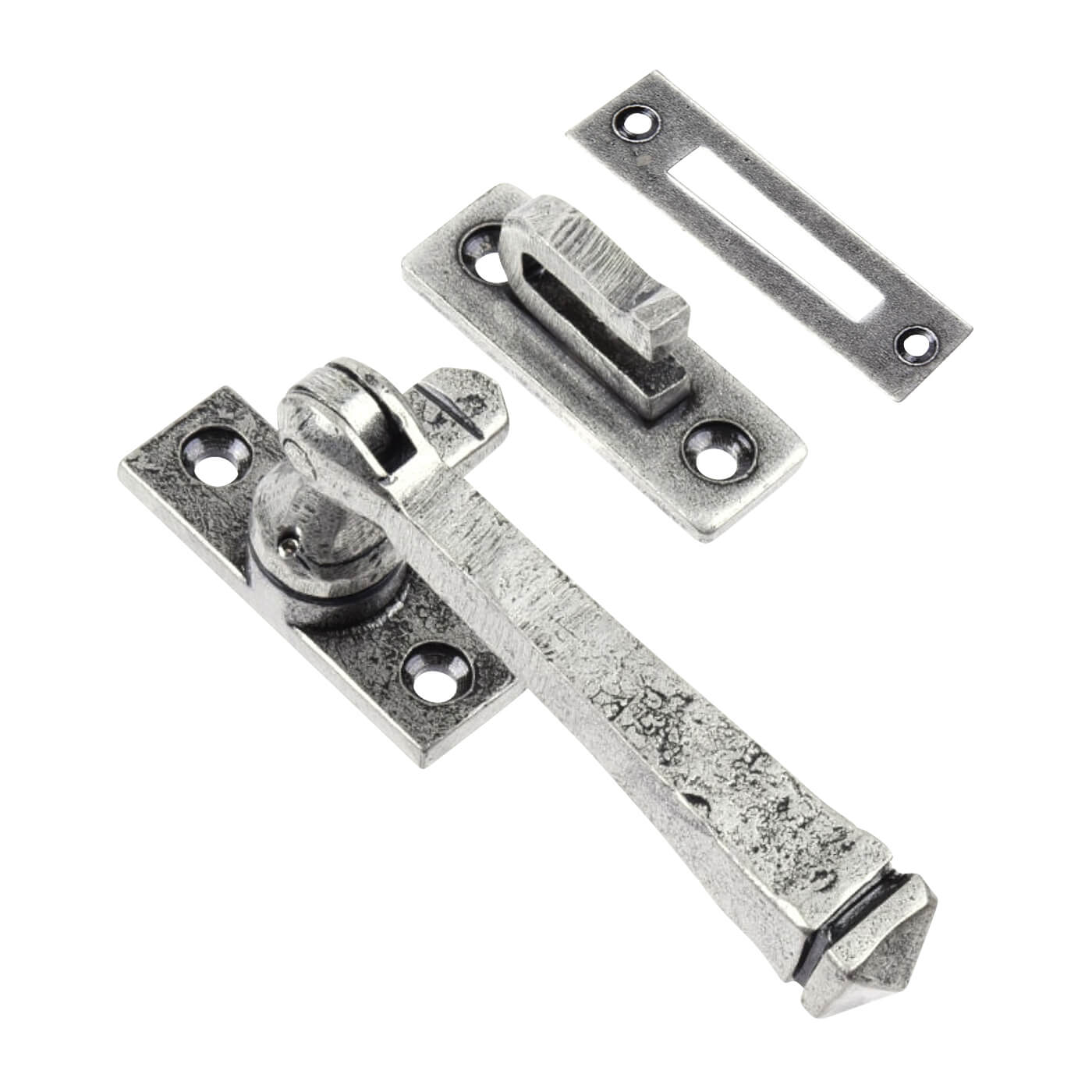 Avon Locking Mortice & Hook Plate Casement Window Fastener - Reversible - Pewter - view 2