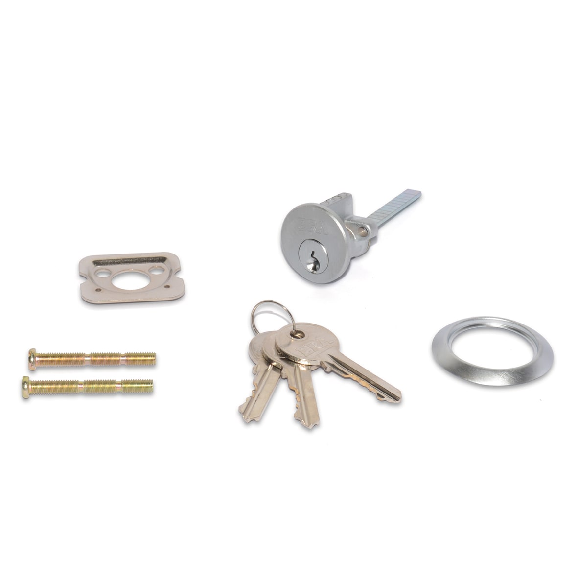 5 Pin Replacement Rim Cylinder - Satin Chrome - Keyed to Differ - view 3