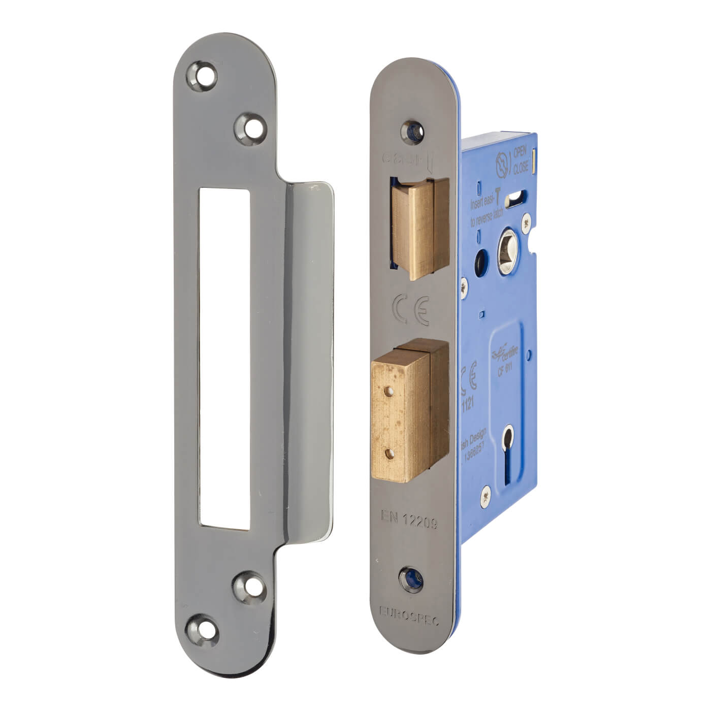 Architectural Bolt Through 3 Lever Sashlock - 65mm Case - 44mm Backset - Radius - Black Nickel - view 2