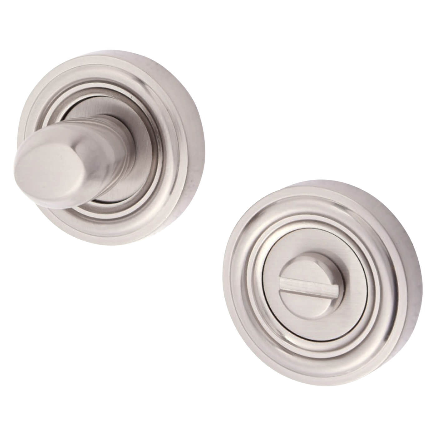 Parisian Bathroom Turn & Release - 40mm Diameter - Satin Nickel - view 2