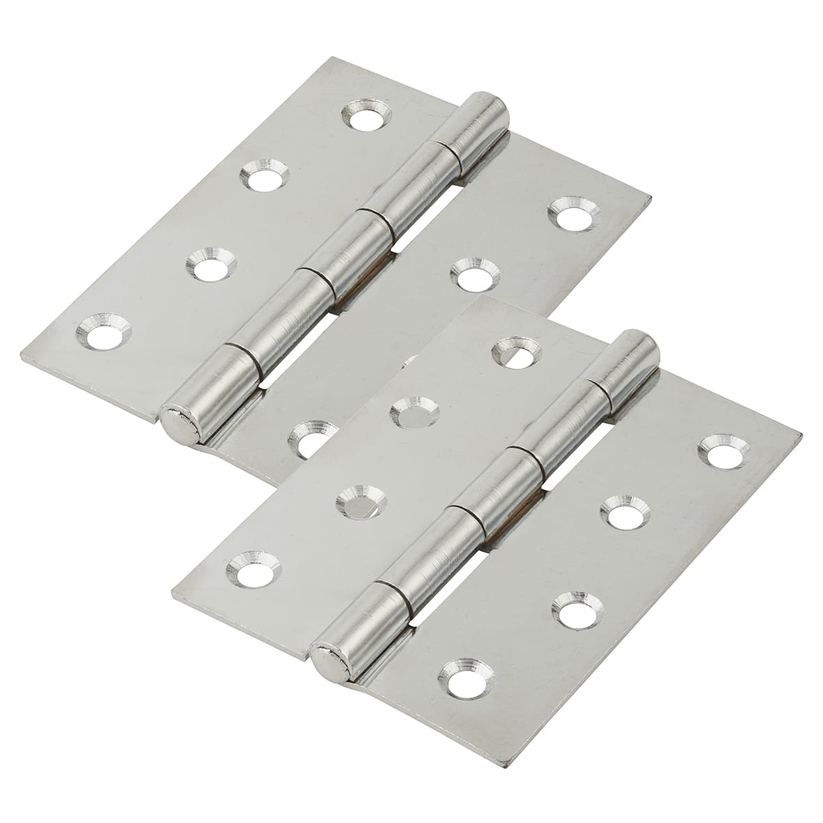 Steel Butt Door Hinge - 100 x 67mm - Chrome - Pair - view 4