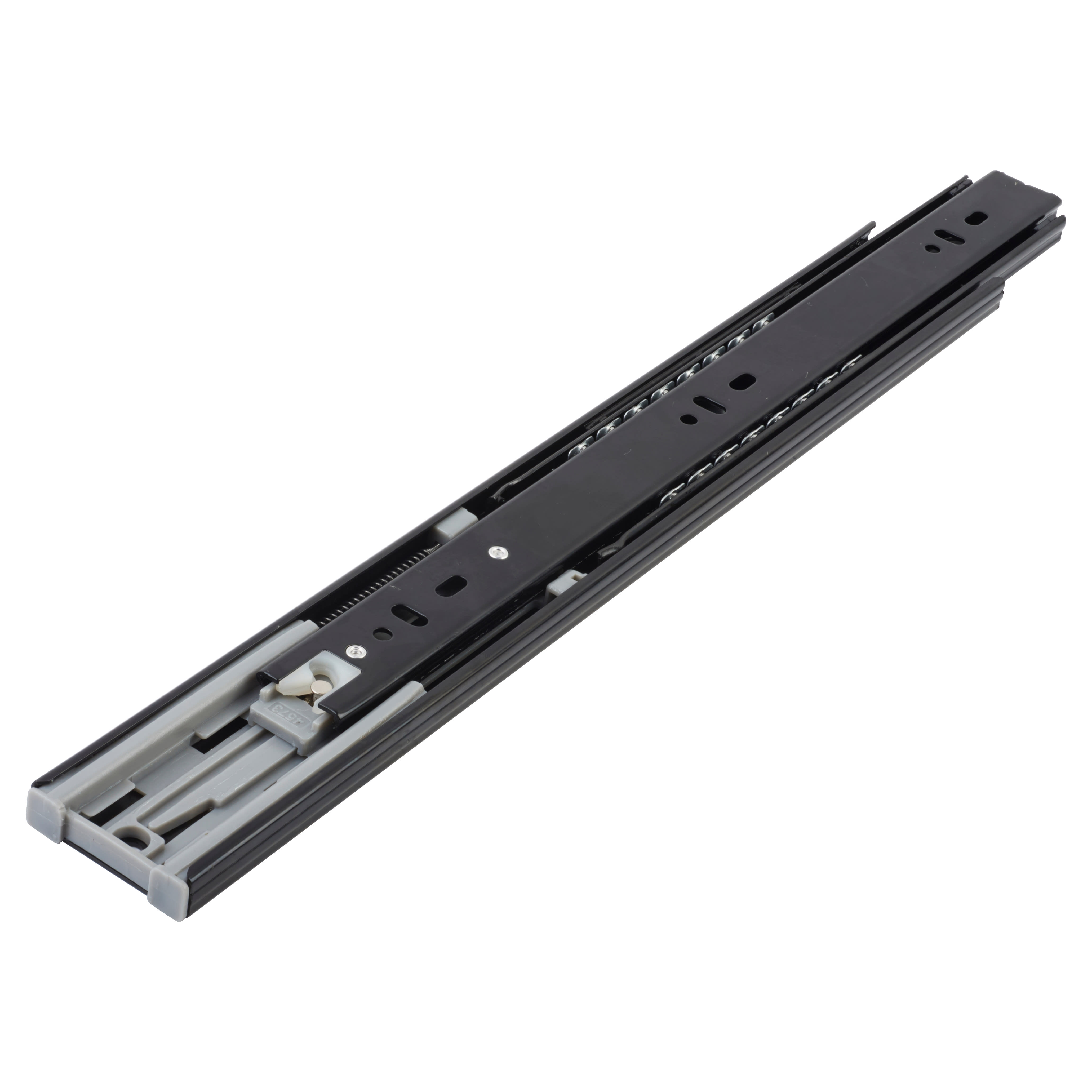 45.5mm Ball Bearing Soft Close Drawer Runner - Full Extension - 450mm Length - 25kg -Black - view 2