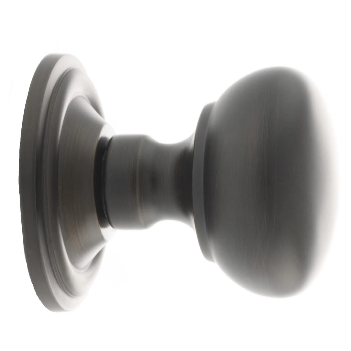 Old English Harrogate Mushroom Mortice Door Knob - 65mm Rose Diameter - Urban Dark Bronze - view 2