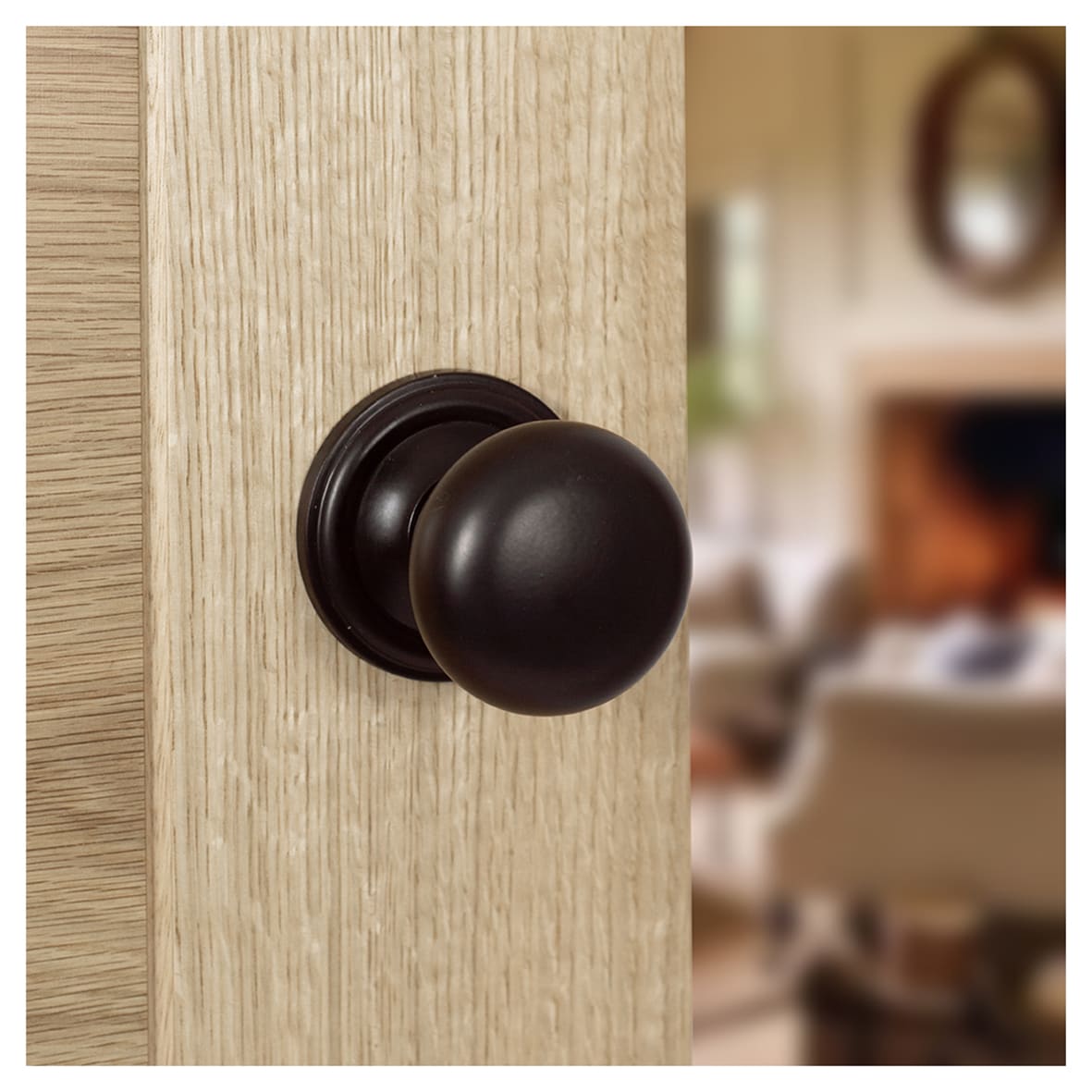Old English Harrogate Mushroom Mortice Door Knob - 65mm Rose Diameter - Urban Dark Bronze - view 3