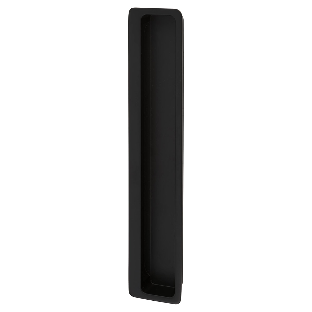 Alton Rectangular Flush Cabinet Pull Handle - 177 x 33mm - Matt Black - view 2