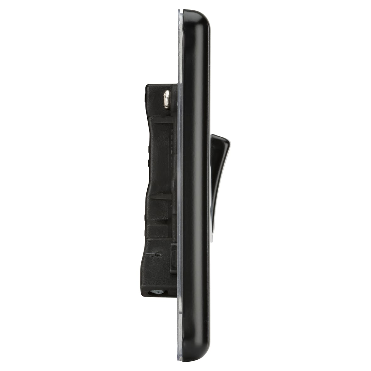 10AX 1 Gang 2 Way Round Edge Light Switch - Matt Black - view 3