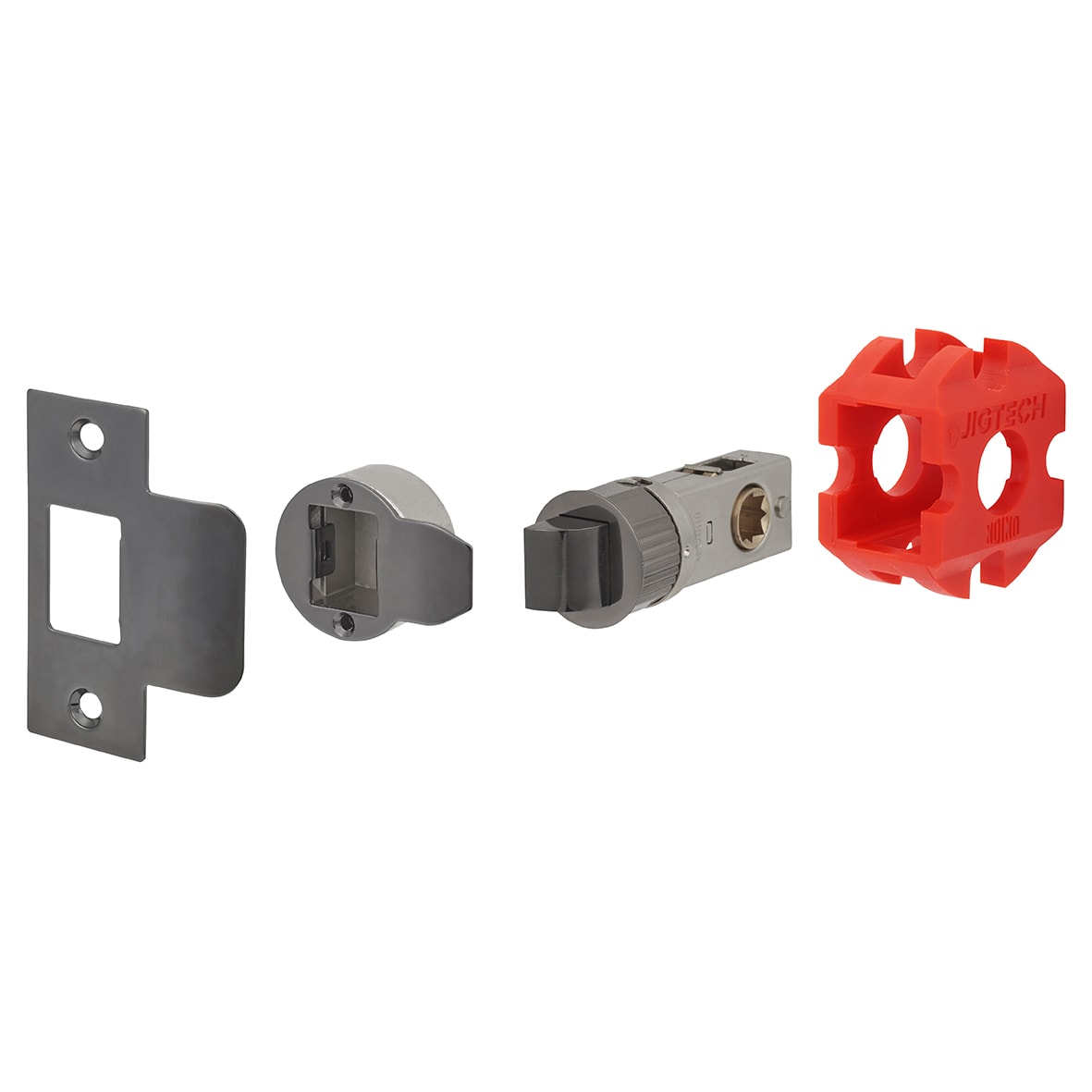 Smartlatch Passage Tubular Latch - 65mm Case - 45mm Backset - Black Nickel - view 2