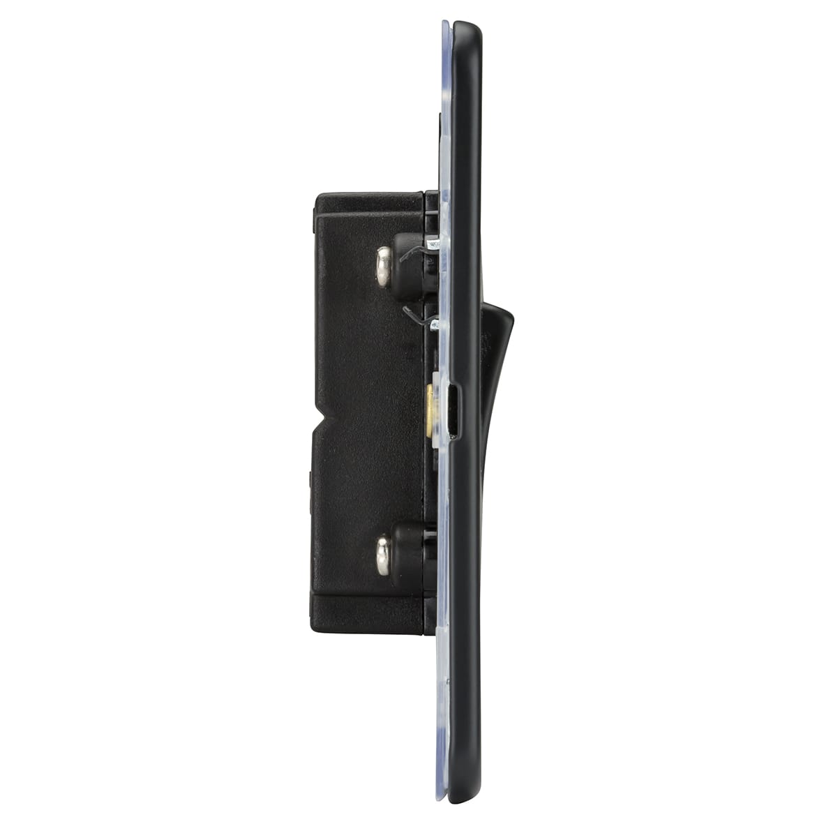 10AX 1 Gang Screwless Flat Plate Double Pole Light Switch - Anthracite - view 2