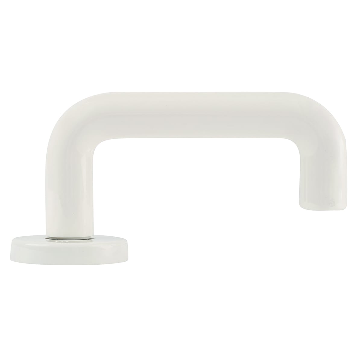 Diamond White Nylon Steel Core Safety Door Handle on Rose - Paris Range - view 7