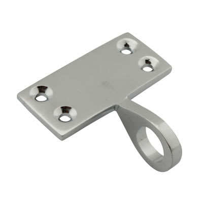 Top Rail Mounting Sash Window Ring Lift - 48 x 22mm - Polished Chrome - view 2