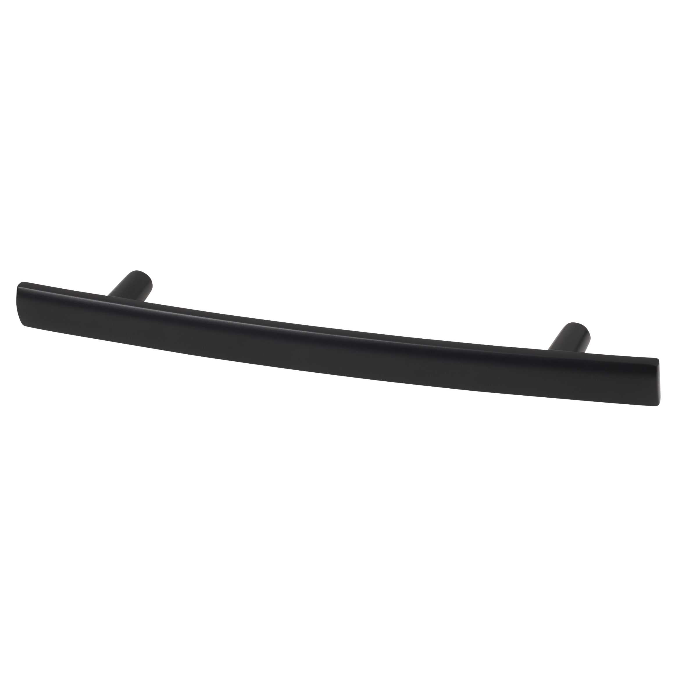 14mm Curved T-Bar Cabinet Pull Handle - 128mm Centres - Matt Black - view 2