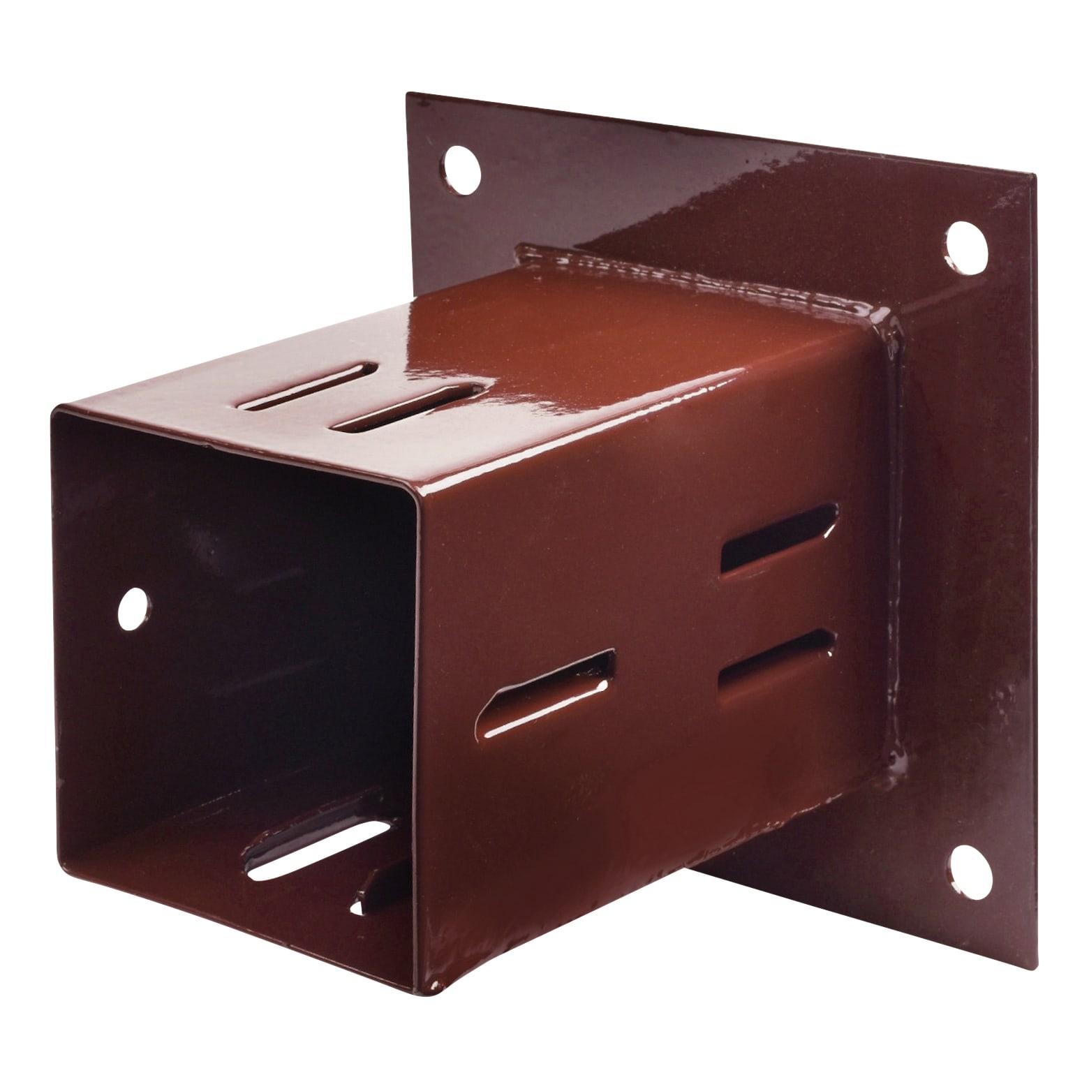 Bolt Down Fence Post Shoe - Quick Fit - 100 x 100mm - Oxide Red - view 3